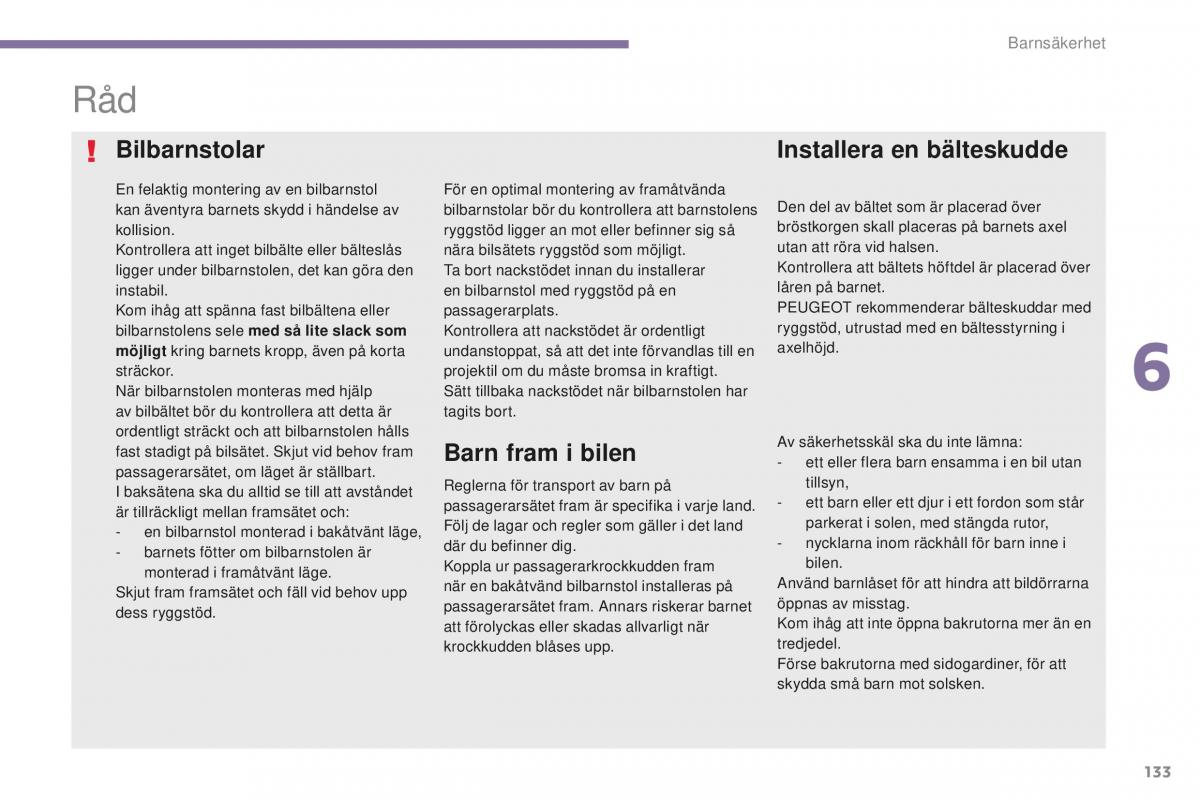 Peugeot 5008 II 2 instruktionsbok / page 135