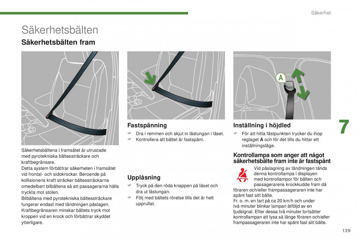 Peugeot 5008 II 2 instruktionsbok / page 141