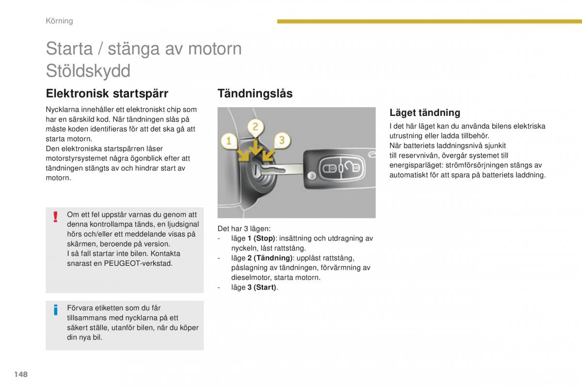 Peugeot 5008 II 2 instruktionsbok / page 150