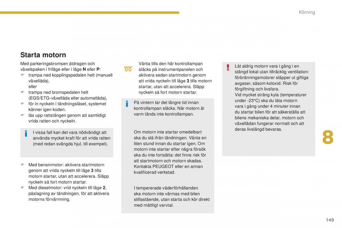 Peugeot 5008 II 2 instruktionsbok / page 151