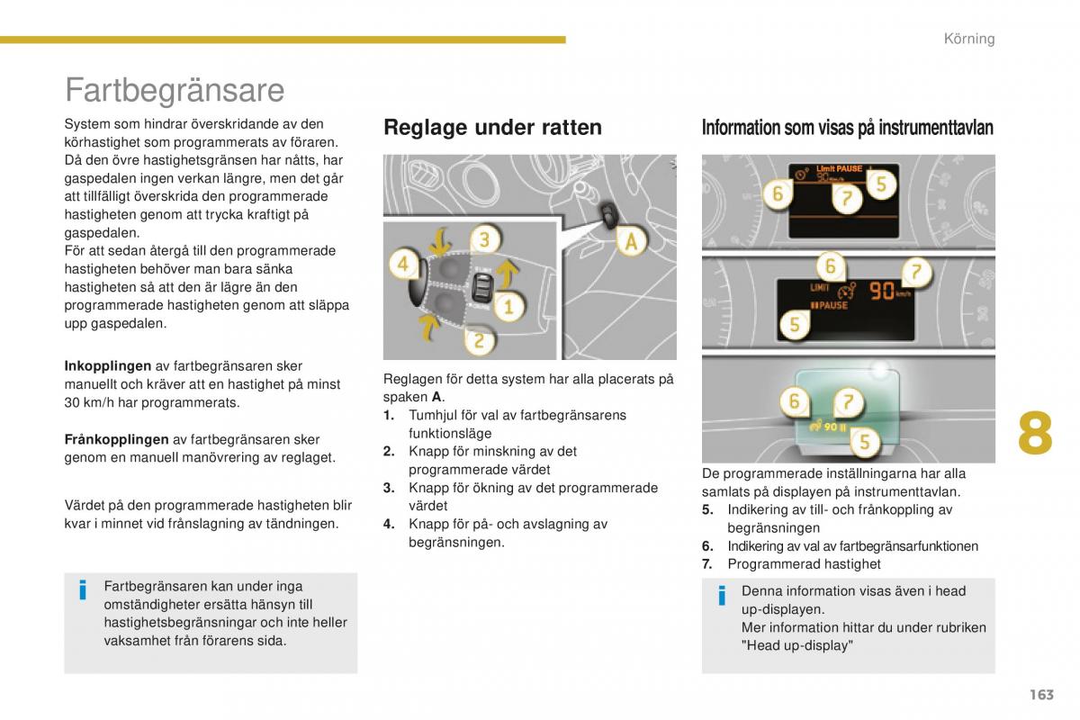 Peugeot 5008 II 2 instruktionsbok / page 165