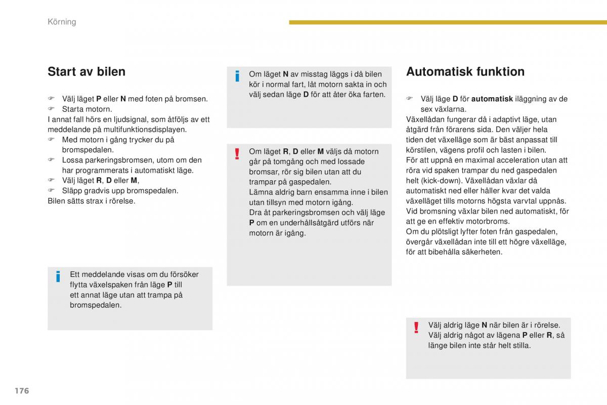 Peugeot 5008 II 2 instruktionsbok / page 178