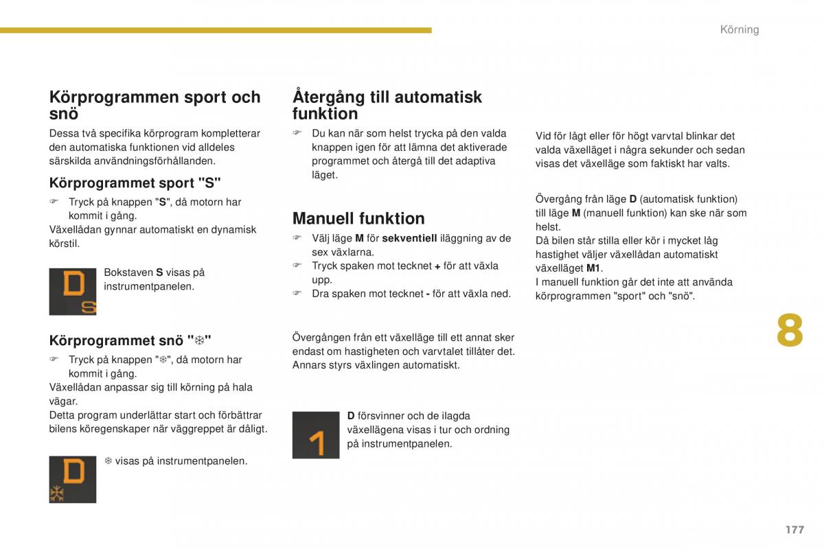 Peugeot 5008 II 2 instruktionsbok / page 179