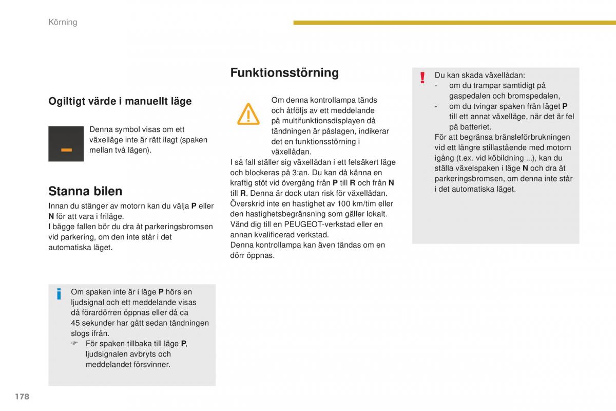 Peugeot 5008 II 2 instruktionsbok / page 180