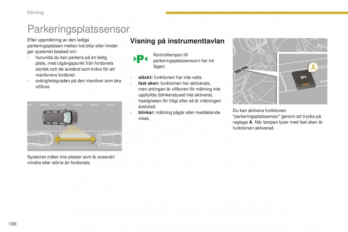 Peugeot 5008 II 2 instruktionsbok / page 190