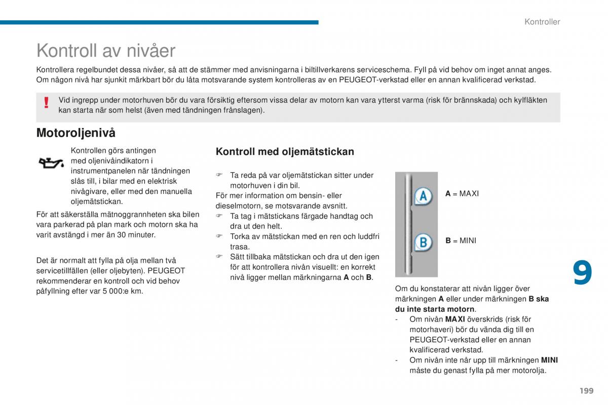 Peugeot 5008 II 2 instruktionsbok / page 201