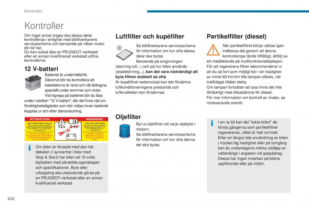 Peugeot 5008 II 2 instruktionsbok / page 204