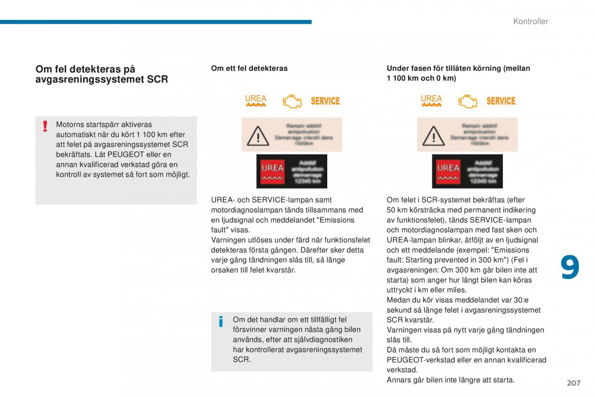 Peugeot 5008 II 2 instruktionsbok / page 209