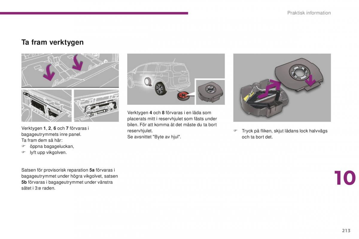 Peugeot 5008 II 2 instruktionsbok / page 215