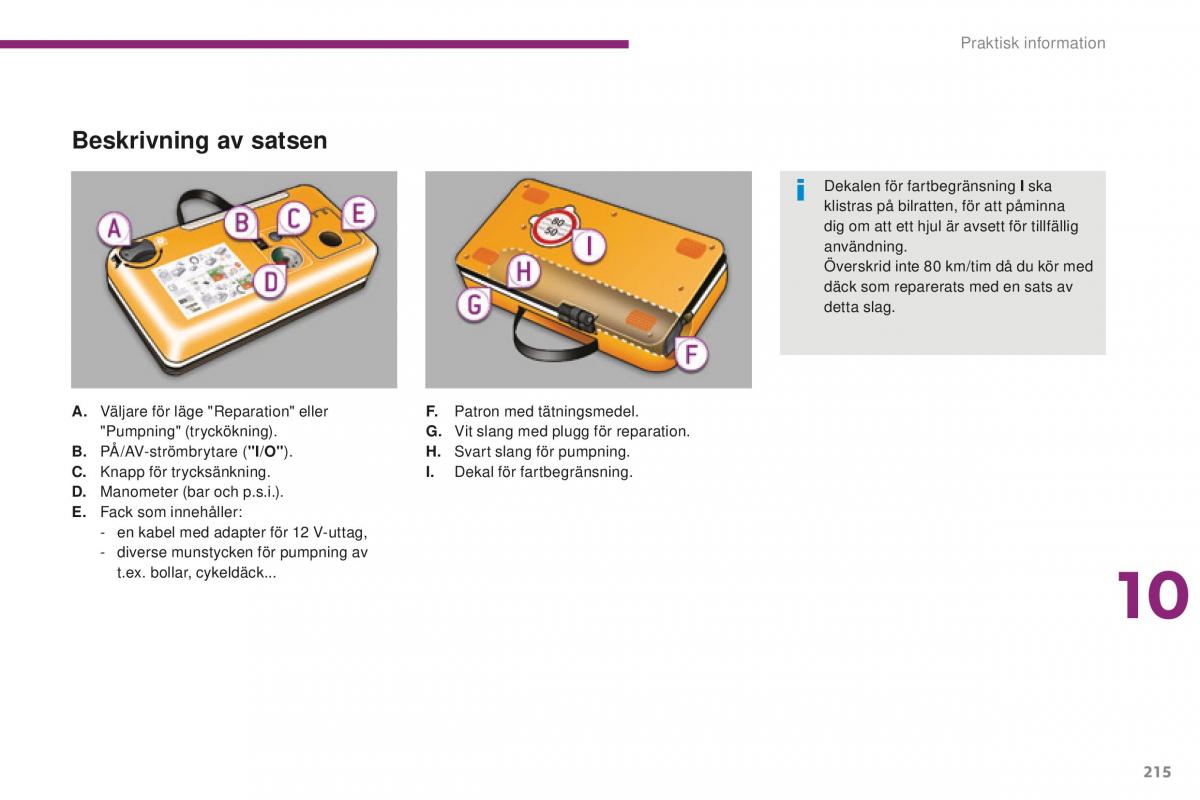 Peugeot 5008 II 2 instruktionsbok / page 217