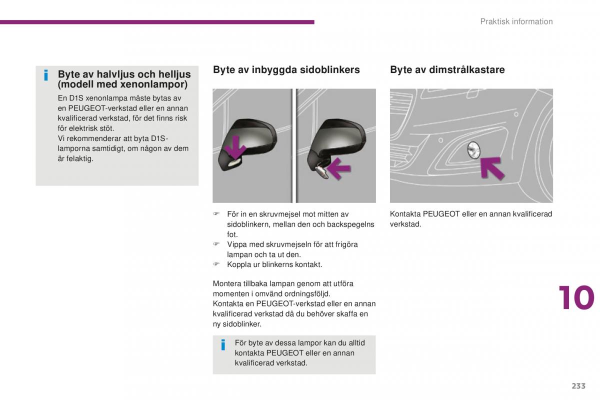 Peugeot 5008 II 2 instruktionsbok / page 235