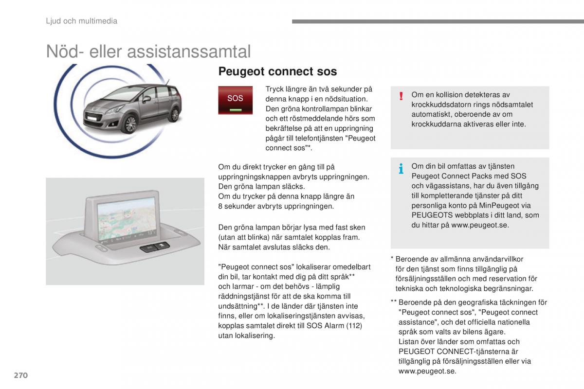 Peugeot 5008 II 2 instruktionsbok / page 272