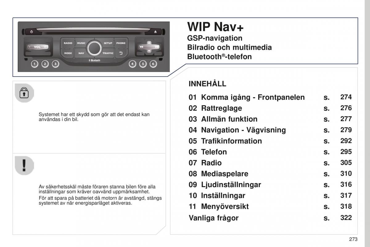 Peugeot 5008 II 2 instruktionsbok / page 275