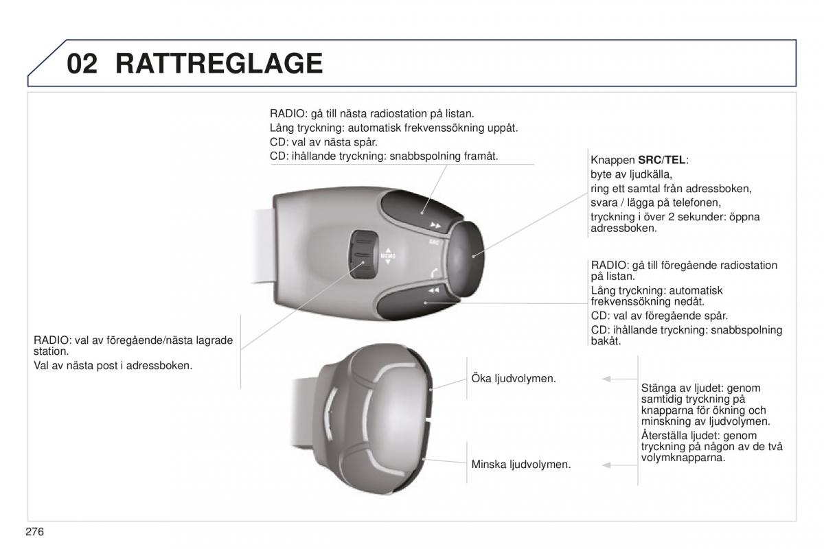 Peugeot 5008 II 2 instruktionsbok / page 278