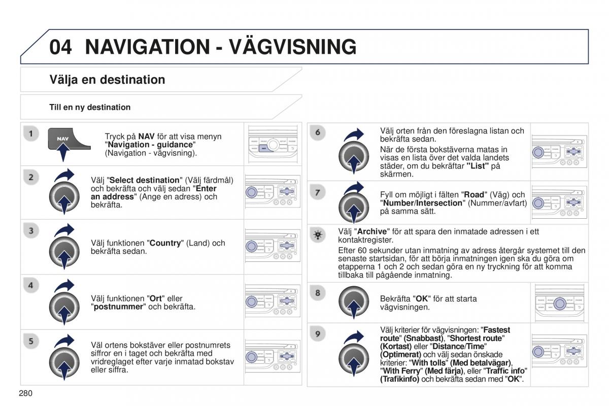 Peugeot 5008 II 2 instruktionsbok / page 282