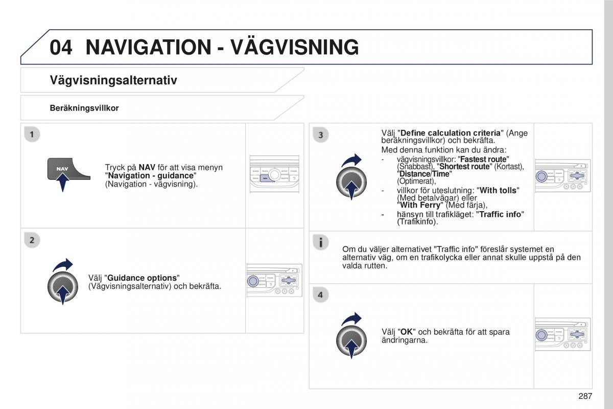 Peugeot 5008 II 2 instruktionsbok / page 289