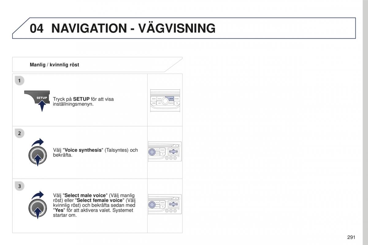 Peugeot 5008 II 2 instruktionsbok / page 293