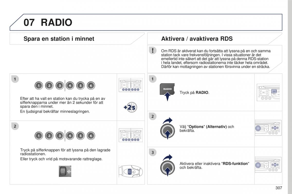 Peugeot 5008 II 2 instruktionsbok / page 309