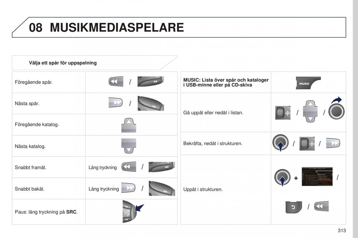 Peugeot 5008 II 2 instruktionsbok / page 315