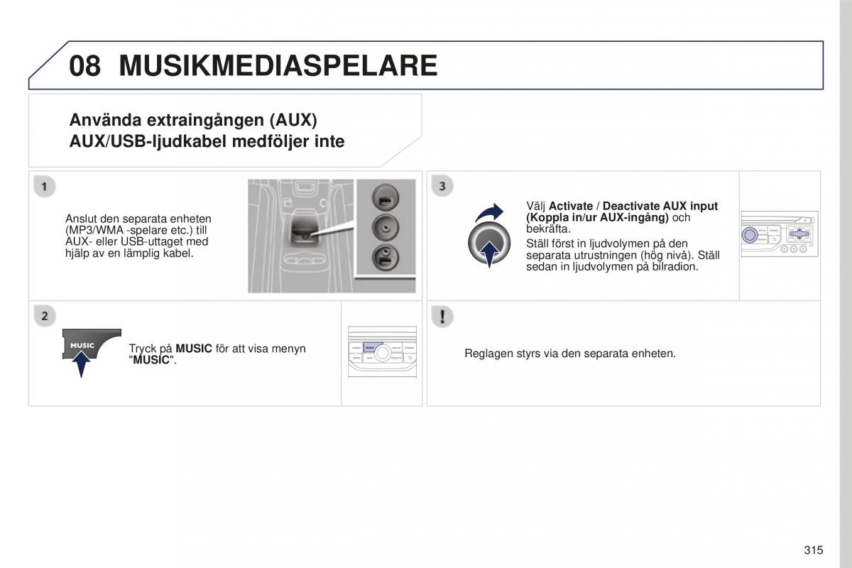 Peugeot 5008 II 2 instruktionsbok / page 317