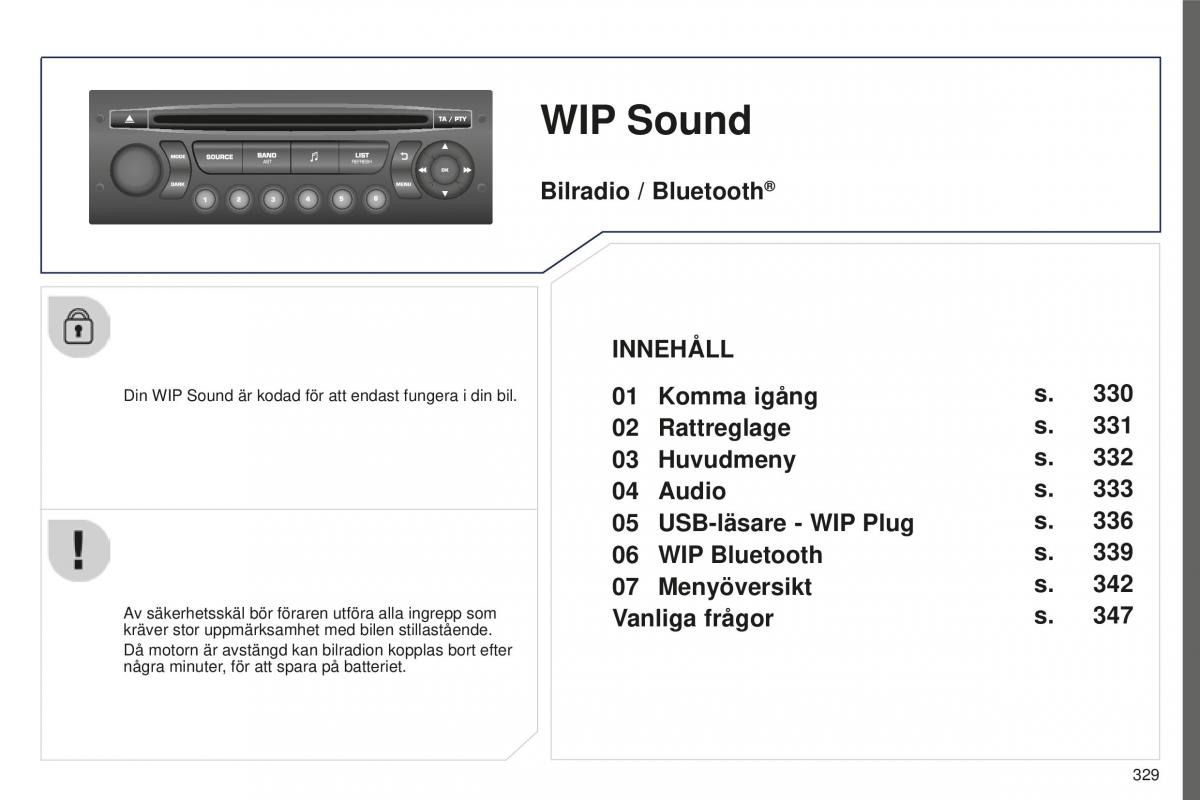 Peugeot 5008 II 2 instruktionsbok / page 331