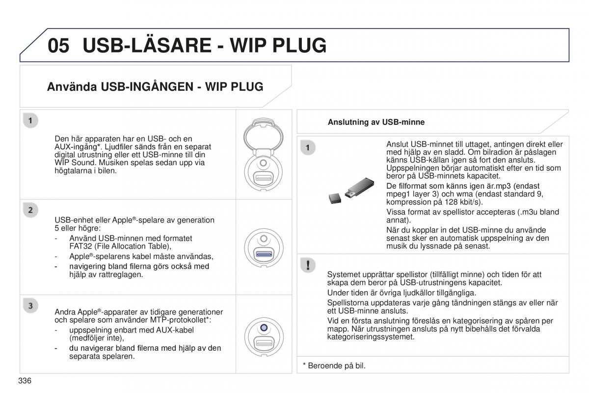 Peugeot 5008 II 2 instruktionsbok / page 338