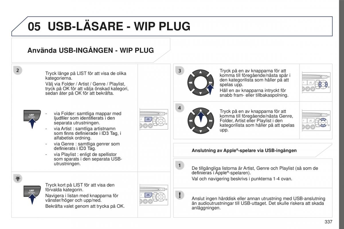 Peugeot 5008 II 2 instruktionsbok / page 339