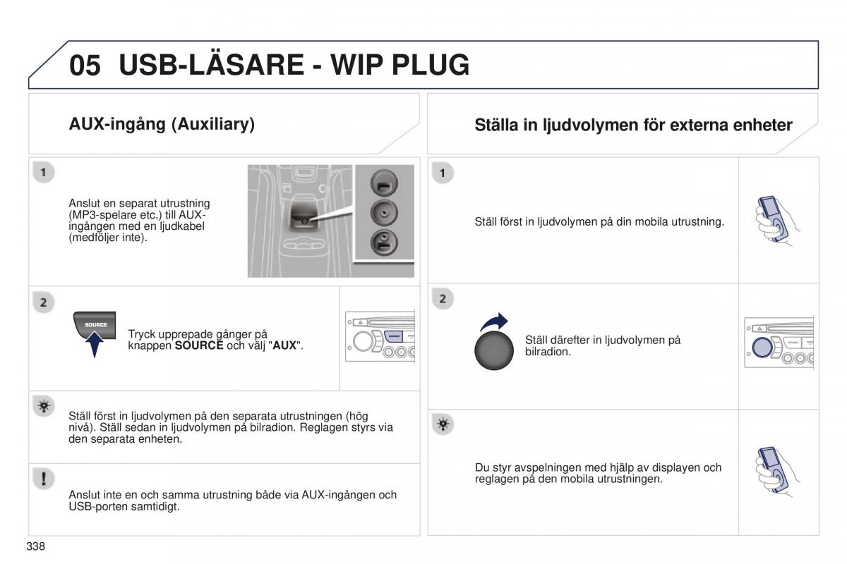 Peugeot 5008 II 2 instruktionsbok / page 340