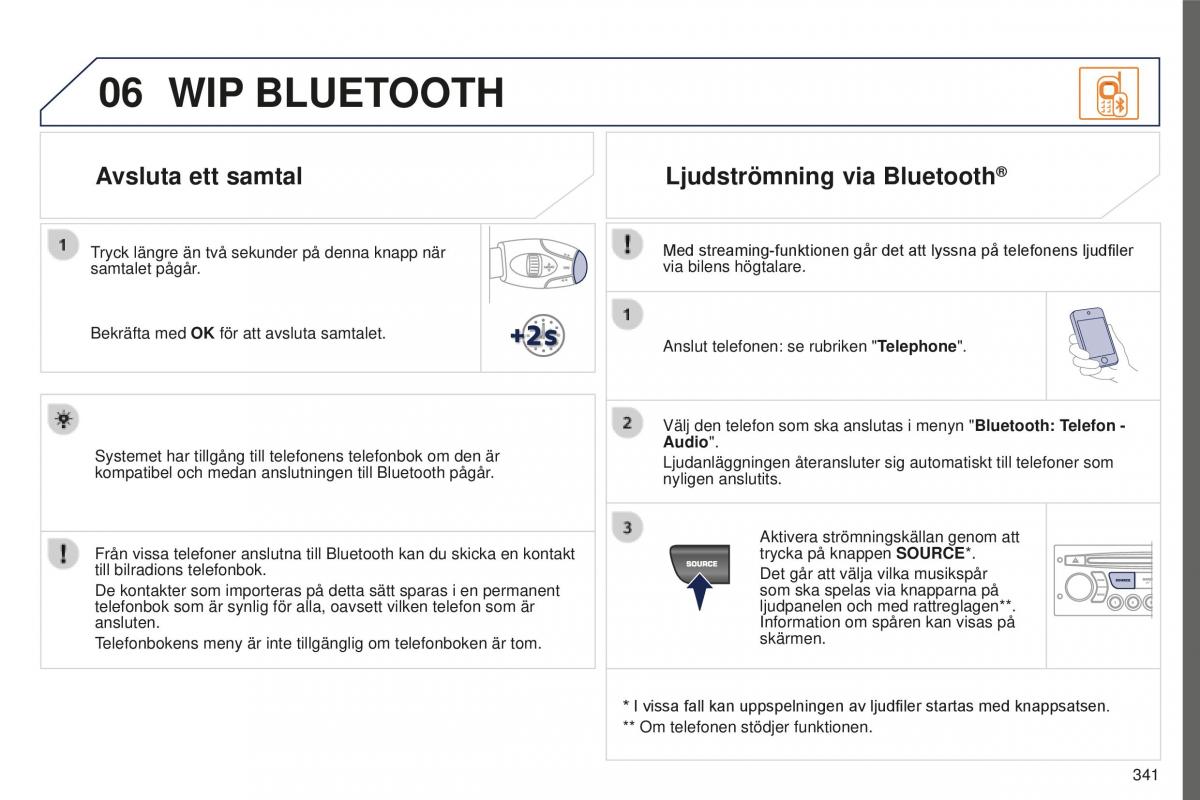 Peugeot 5008 II 2 instruktionsbok / page 343