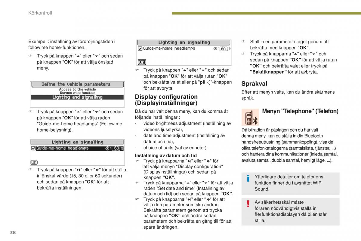 Peugeot 5008 II 2 instruktionsbok / page 40