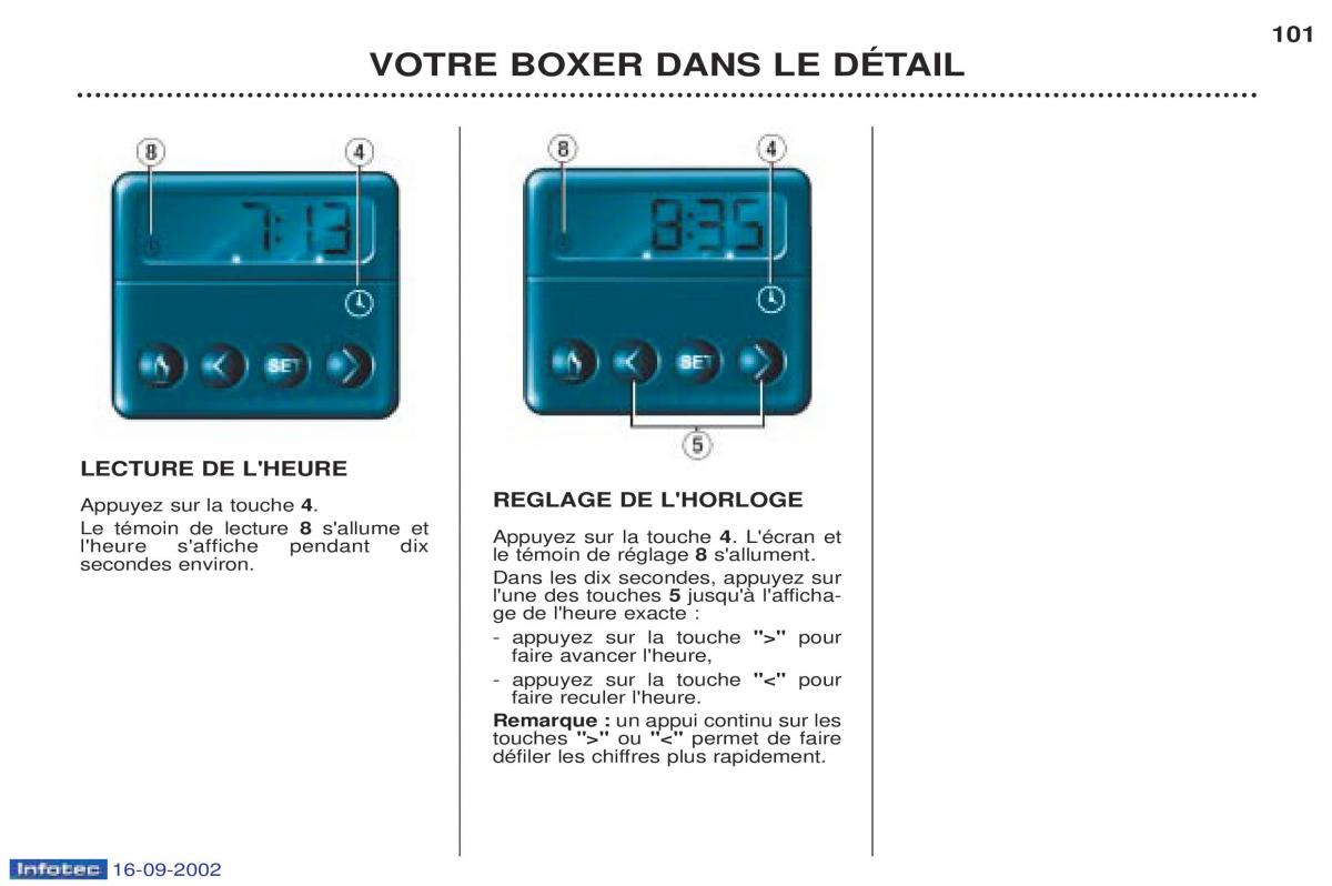 Peugeot Boxer manuel du proprietaire / page 92