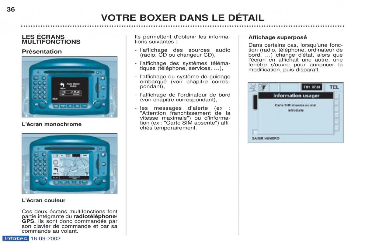 Peugeot Boxer manuel du proprietaire / page 30