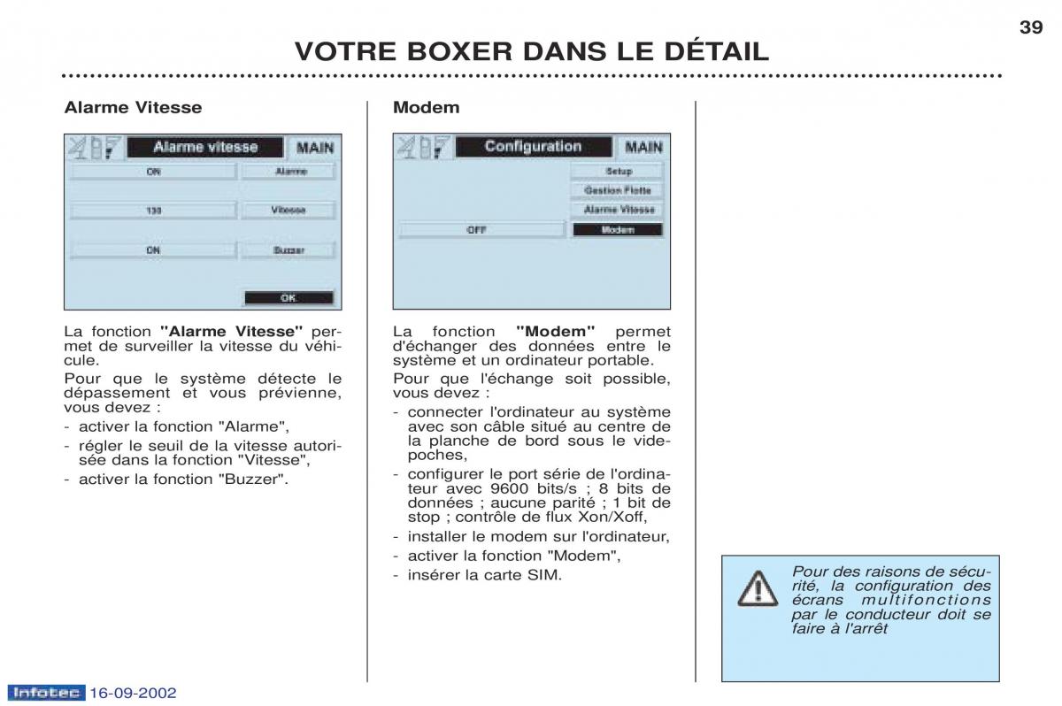 Peugeot Boxer manuel du proprietaire / page 33