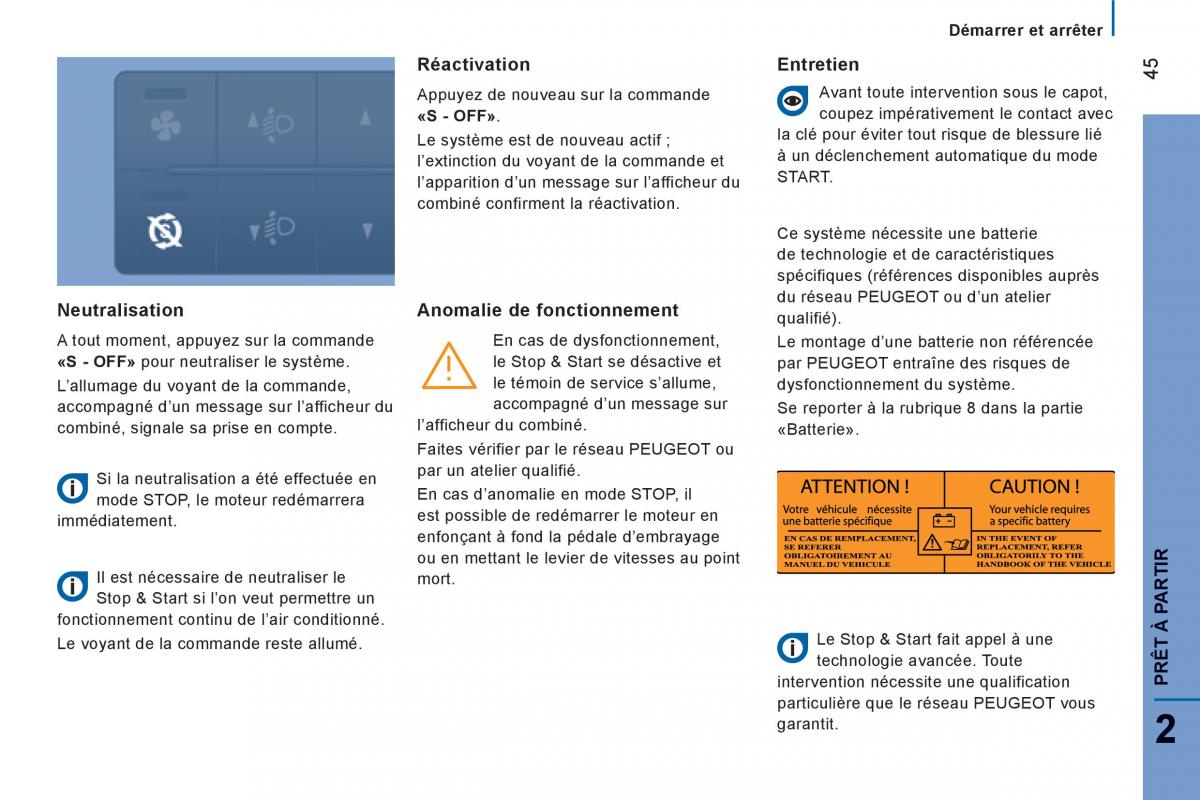 Peugeot Boxer manuel du proprietaire / page 47