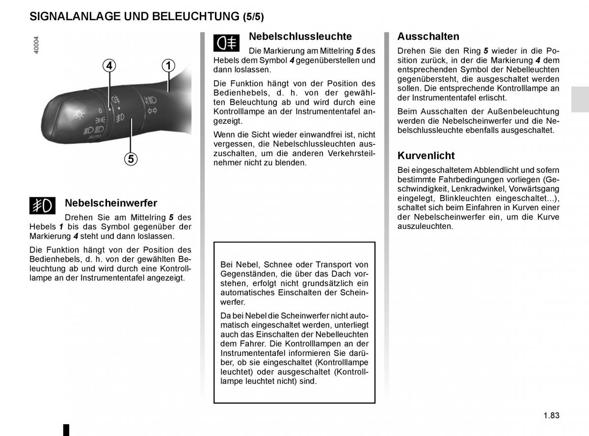 Renault Koleos II 2 Handbuch / page 89