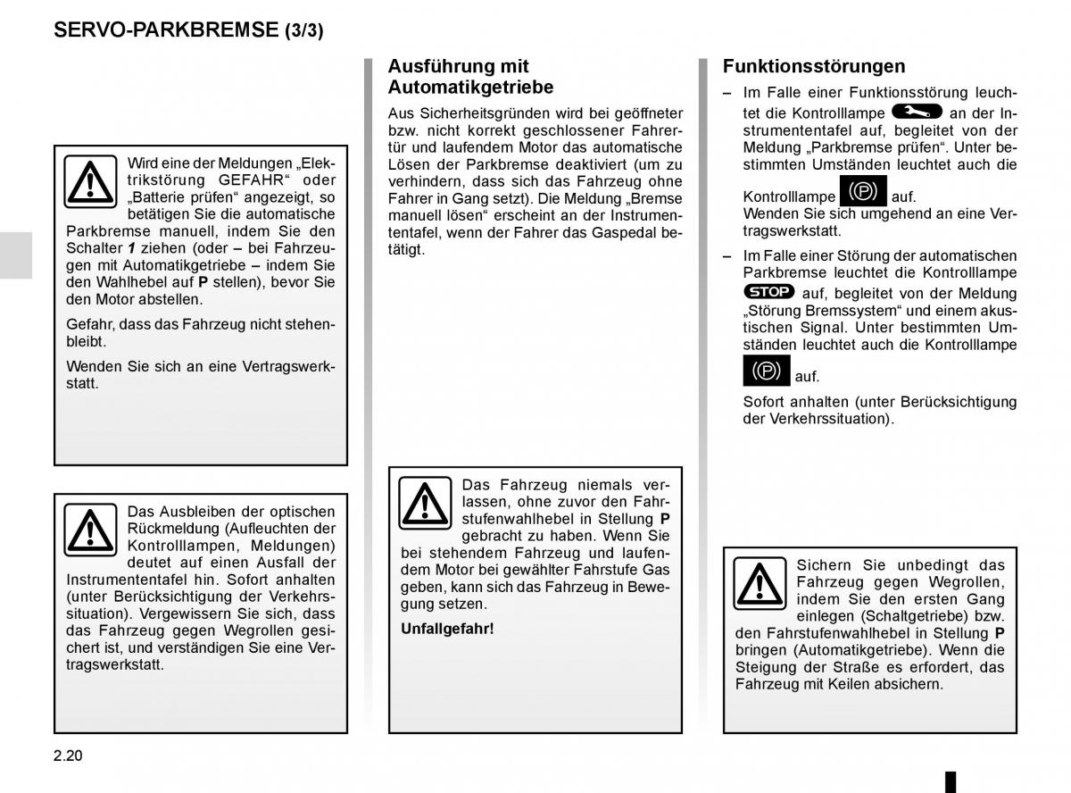 Renault Koleos II 2 Handbuch / page 124