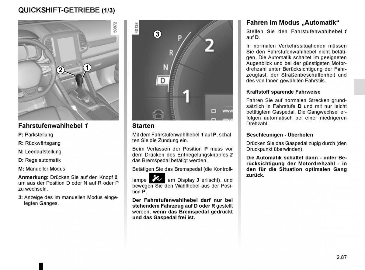 Renault Koleos II 2 Handbuch / page 191