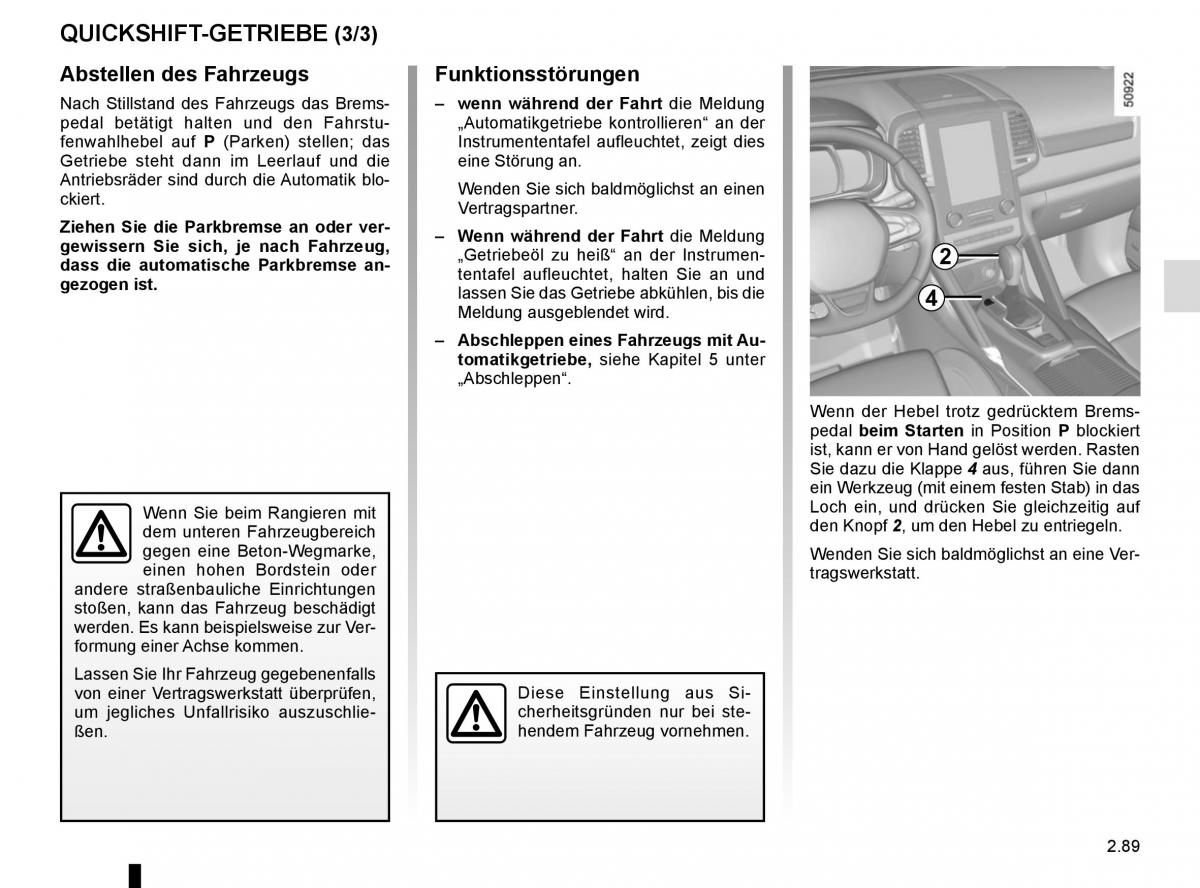 Renault Koleos II 2 Handbuch / page 193