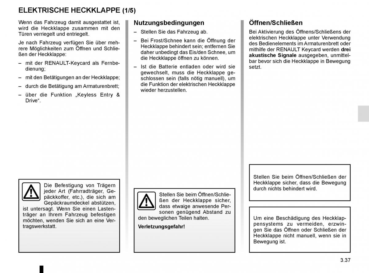 Renault Koleos II 2 Handbuch / page 231