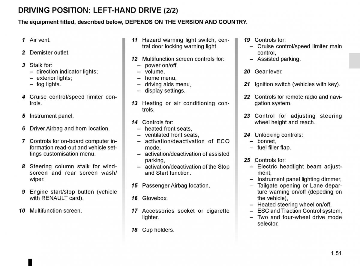 Renault Koleos II 2 owners manual / page 57