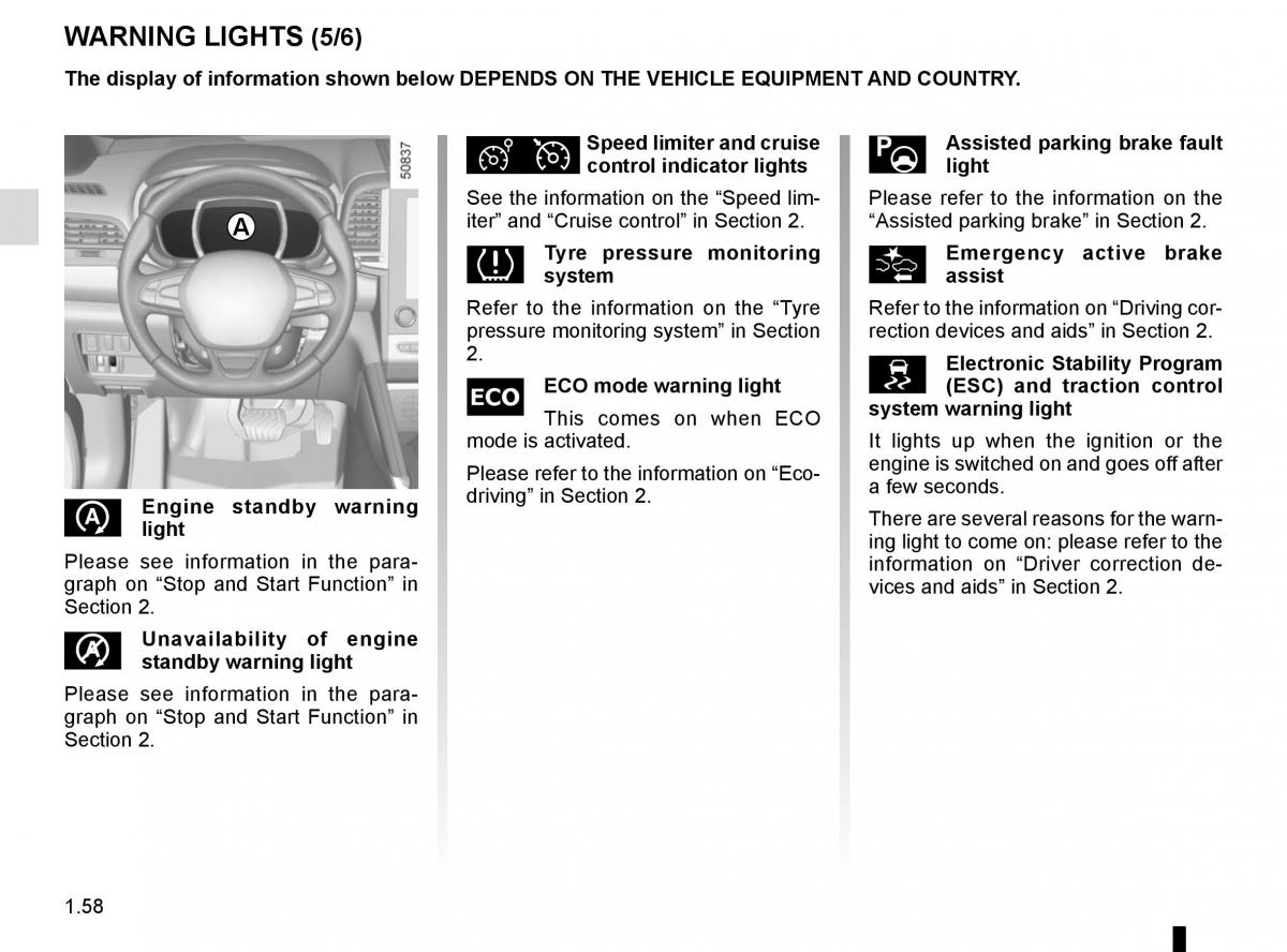 Renault Koleos II 2 owners manual / page 64