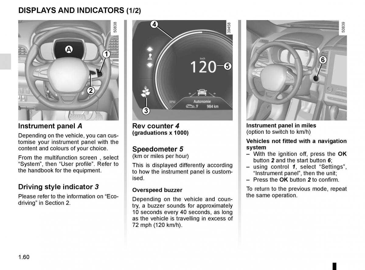 Renault Koleos II 2 owners manual / page 66