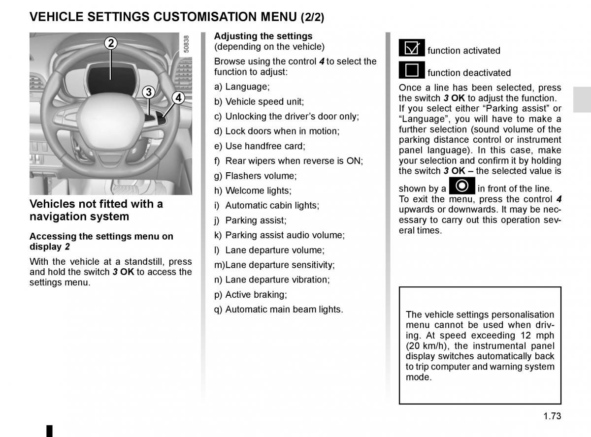 Renault Koleos II 2 owners manual / page 79