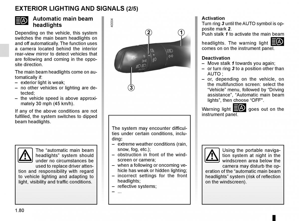 Renault Koleos II 2 owners manual / page 86