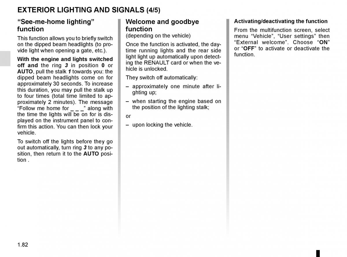 Renault Koleos II 2 owners manual / page 88