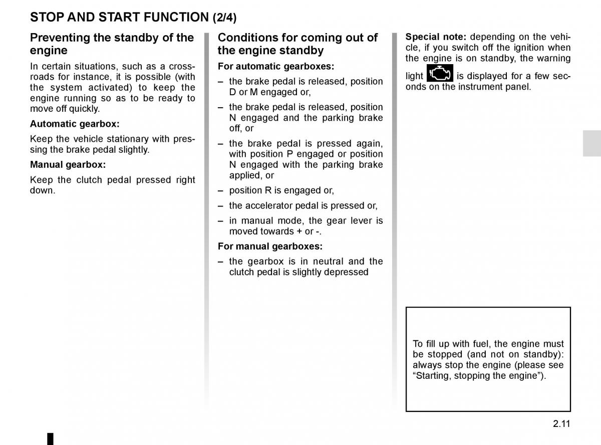 Renault Koleos II 2 owners manual / page 115