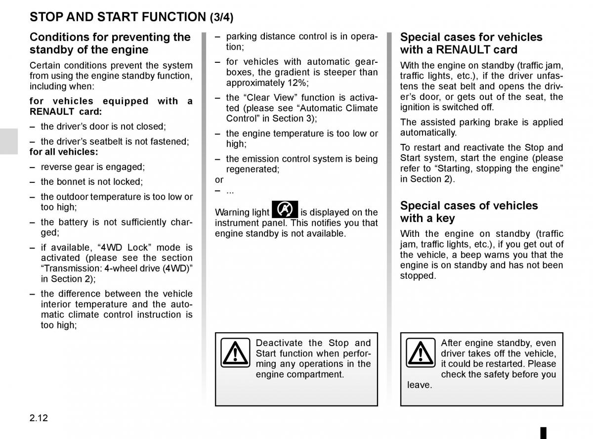 Renault Koleos II 2 owners manual / page 116