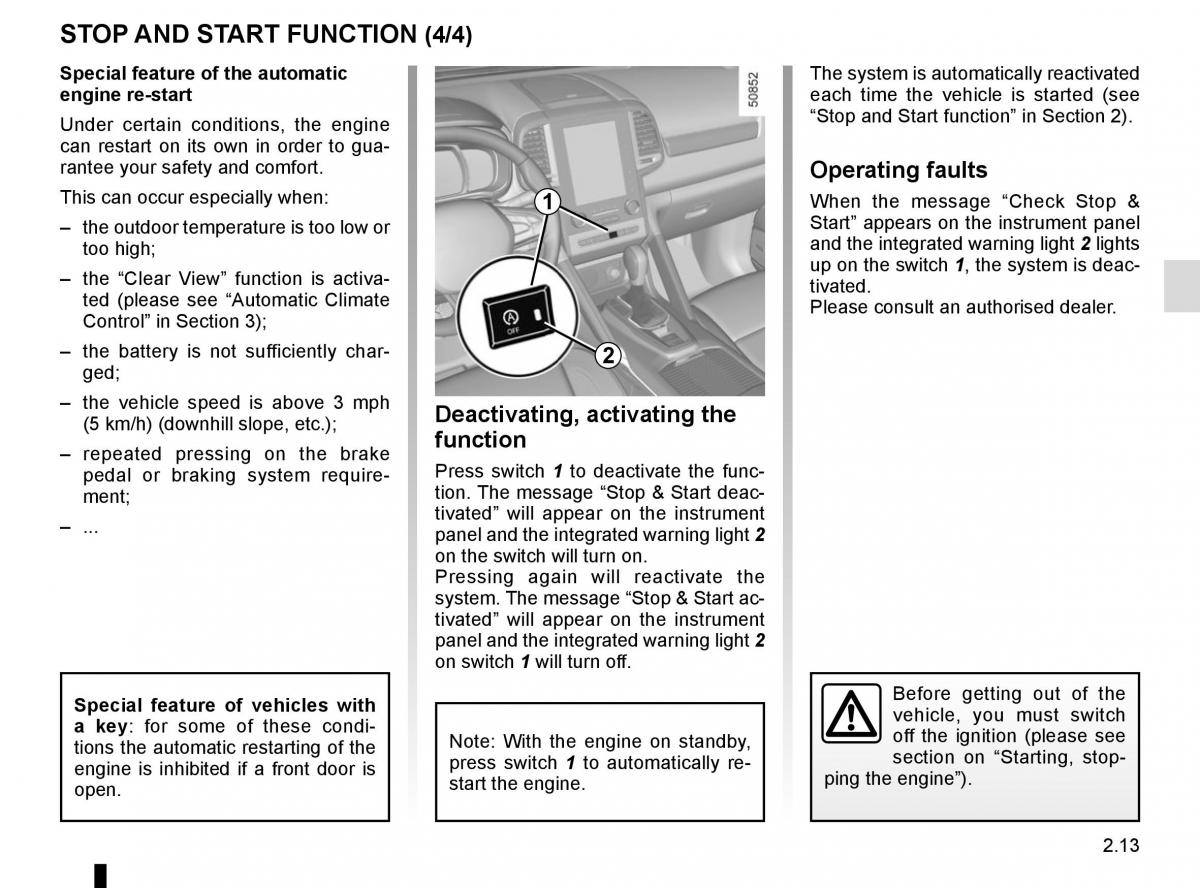 Renault Koleos II 2 owners manual / page 117