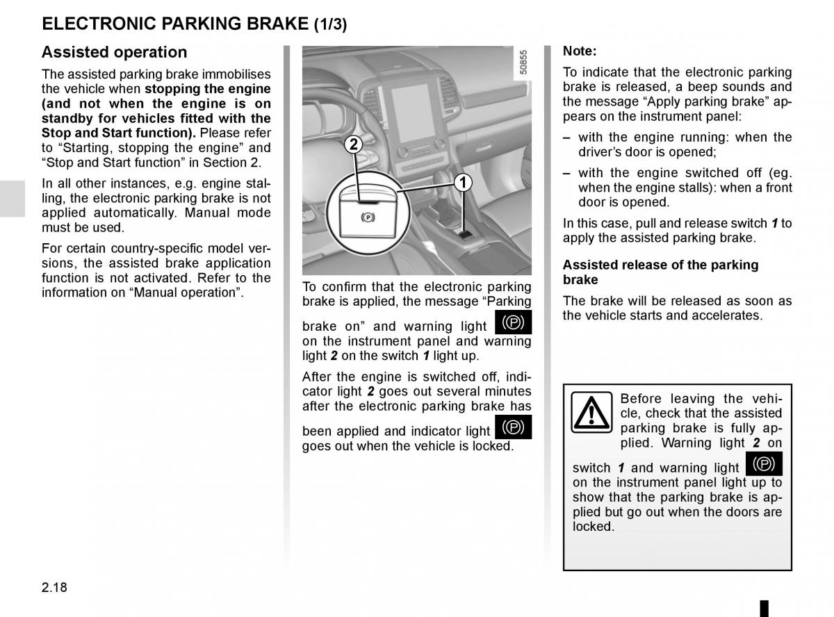 Renault Koleos II 2 owners manual / page 122