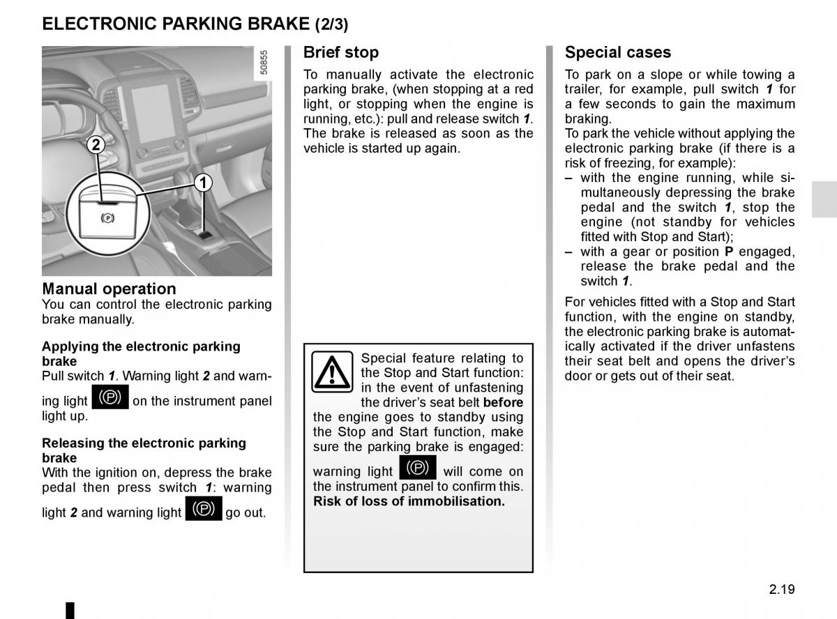 Renault Koleos II 2 owners manual / page 123